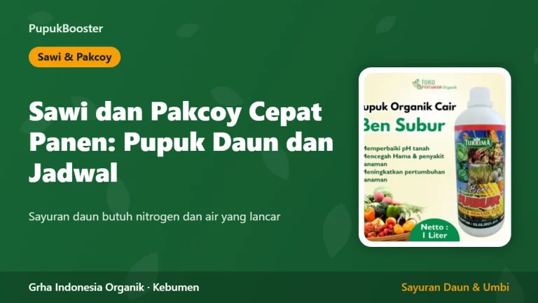 Sawi dan Pakcoy Cepat Panen: Pupuk Daun dan Jadwal