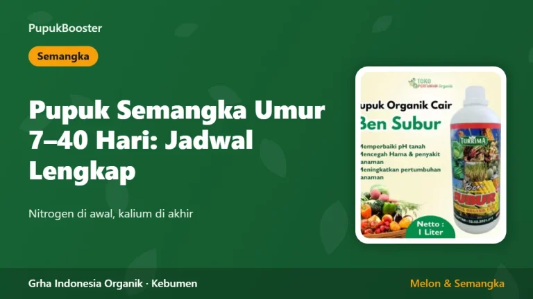 Pupuk Semangka Umur 7 sampai 40 Hari: Jadwal Lengkap